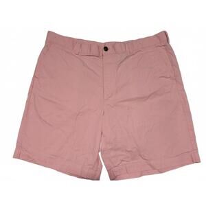 Brooks Brothers 346 Chino Shorts Pink Cotton Casual Flat Front Men's 40
